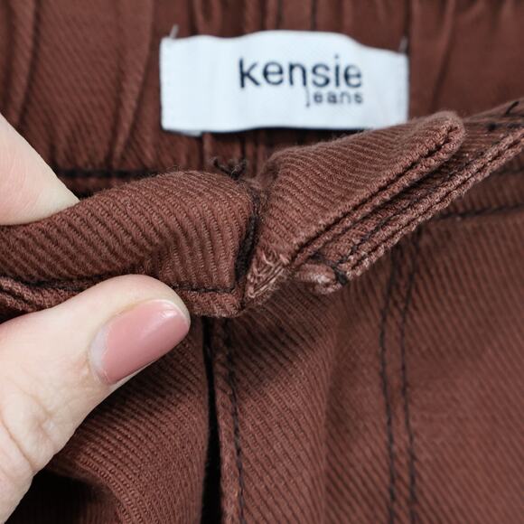 NWT Kensie High-Rise Wide Leg Cargo Trouser Pant Cappuccino Brown Size 8/29 - Picture 6 of 8